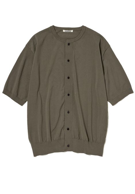 half sleeved cardigan woman olive AURALEE | A26SC01KAOLIVE GRAY